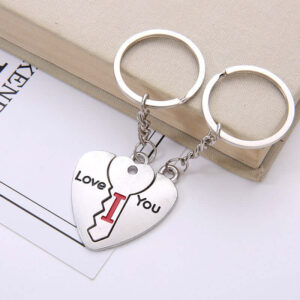 I Love You Heart Shaped Matching Key Chains Neckla