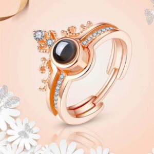 100 Languages I Love You Crown Projection Ring - N
