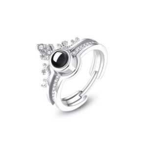 100 Languages I Love You Crown Projection Ring - N