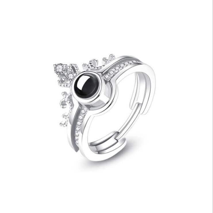 100 Languages I Love You Crown Projection Ring - N