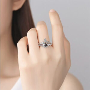 100 Languages I Love You Crown Projection Ring - N