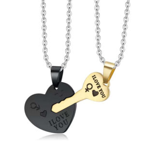 I Love You Heart Shaped Matching Key Chains Neckla