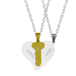 I Love You Heart Shaped Matching Key Chains Neckla