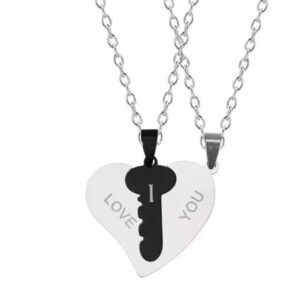 I Love You Heart Shaped Matching Key Chains Neckla