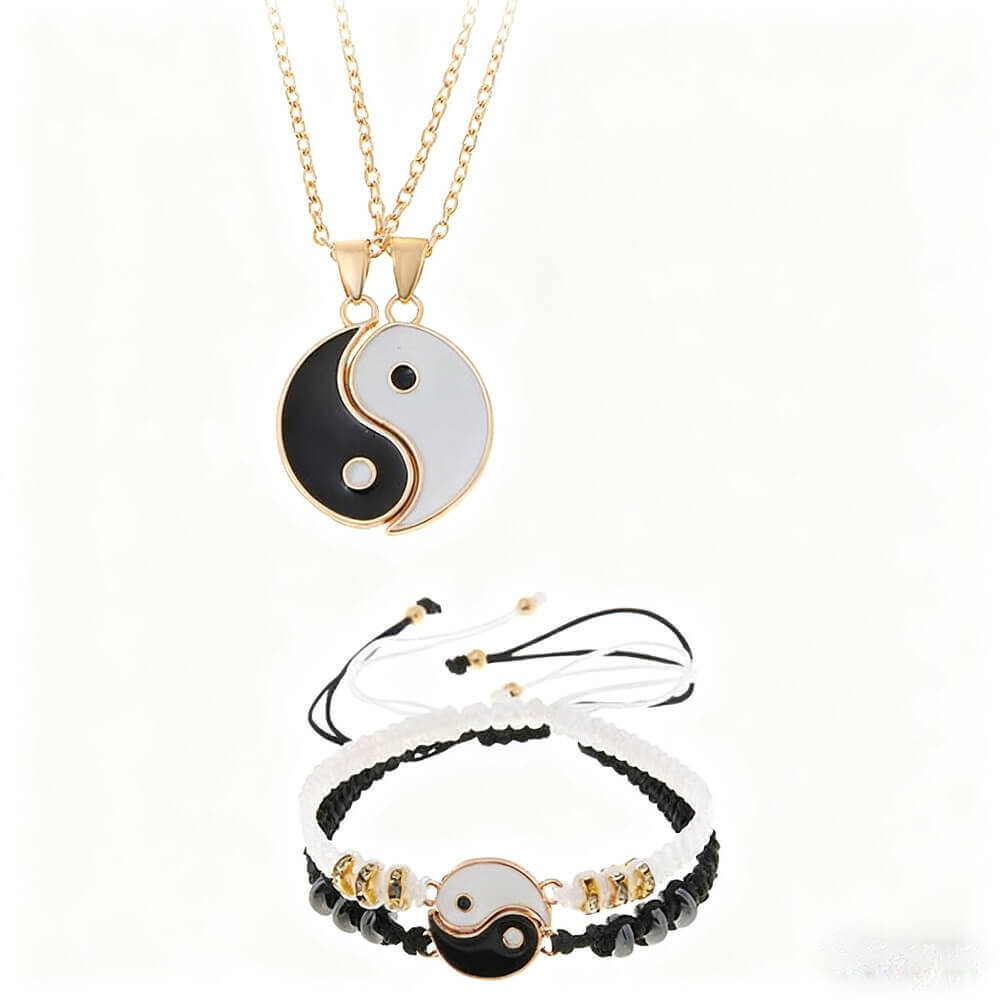 Yin Yang Necklace & Bracelet Set