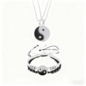 Yin Yang Necklace & Bracelet Set