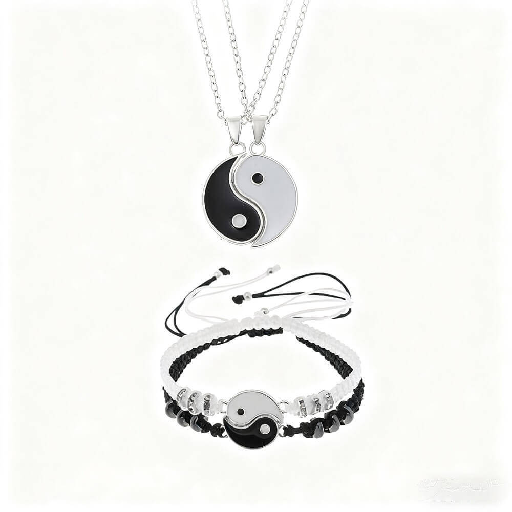 Yin Yang Necklace & Bracelet Set