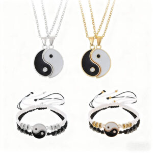 Yin Yang Necklace & Bracelet Set