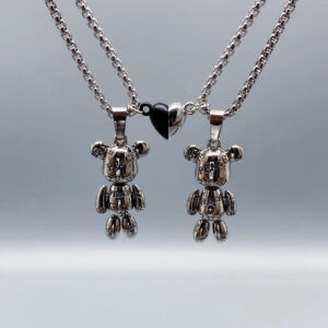 2 - Piece Cute Bear Friendship Necklaces with Magn