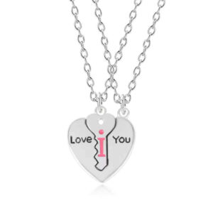 I Love You Heart Shaped Matching Key Chains Neckla