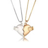 2 Pcs Heart Magnetic Bestie Necklace