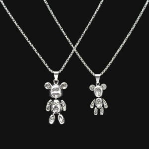 2 - Piece Cute Bear Friendship Necklaces with Magn
