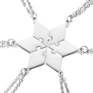 3-10 People Personalized Pizza Friendship Necklace