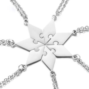 3-10 People Personalized Pizza Friendship Necklace