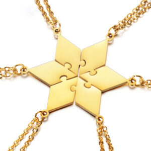 3-10 People Personalized Pizza Friendship Necklace