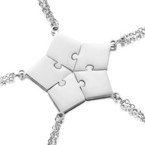 3-10 People Personalized Pizza Friendship Necklace