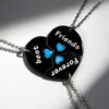 3-Piece Best Friends Forever Split Heart BFF Neckl