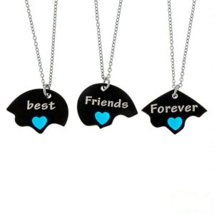 3-Piece Best Friends Forever Split Heart BFF Neckl