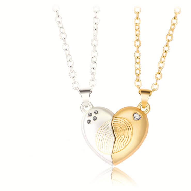 Two Piece Broken Heart Necklace