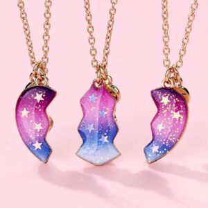 3 pieces of Fantasy Starry Sky Magnetic Necklace