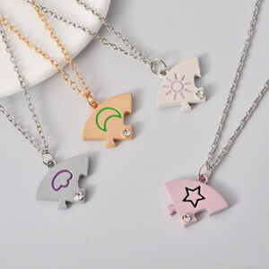 4-Piece Puzzle Friendship Necklaces - Sun Moon Sta