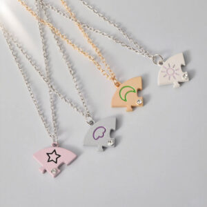 4-Piece Puzzle Friendship Necklaces - Sun Moon Sta