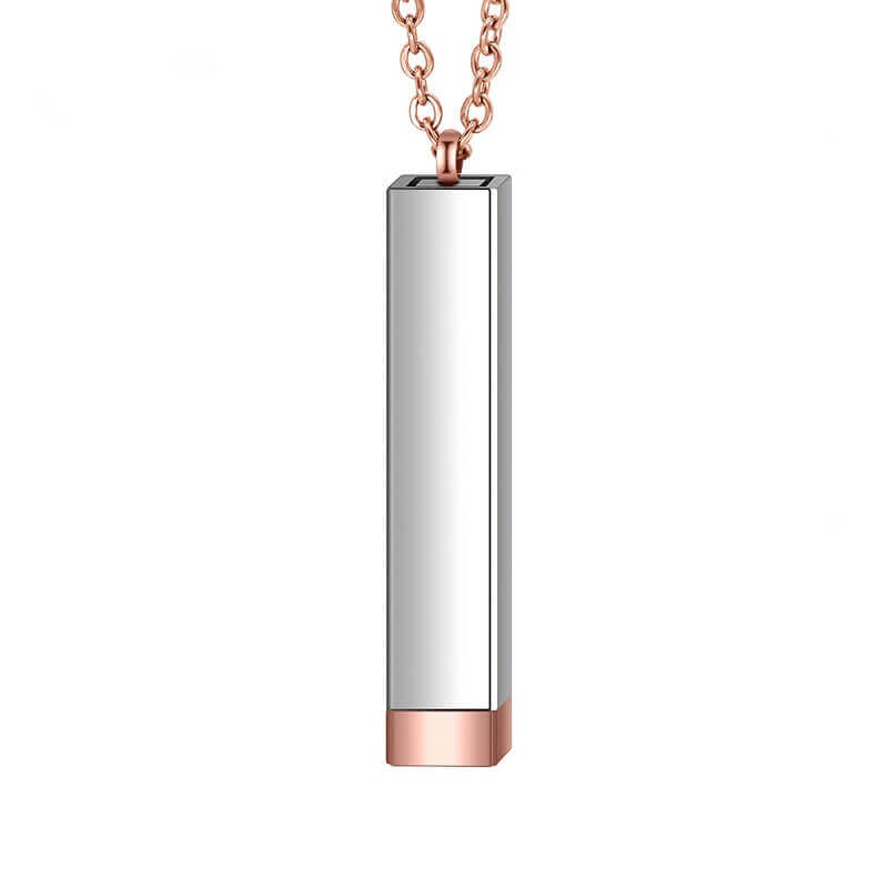 Adjustable 3D Pendant Necklace - Dual Engravings,