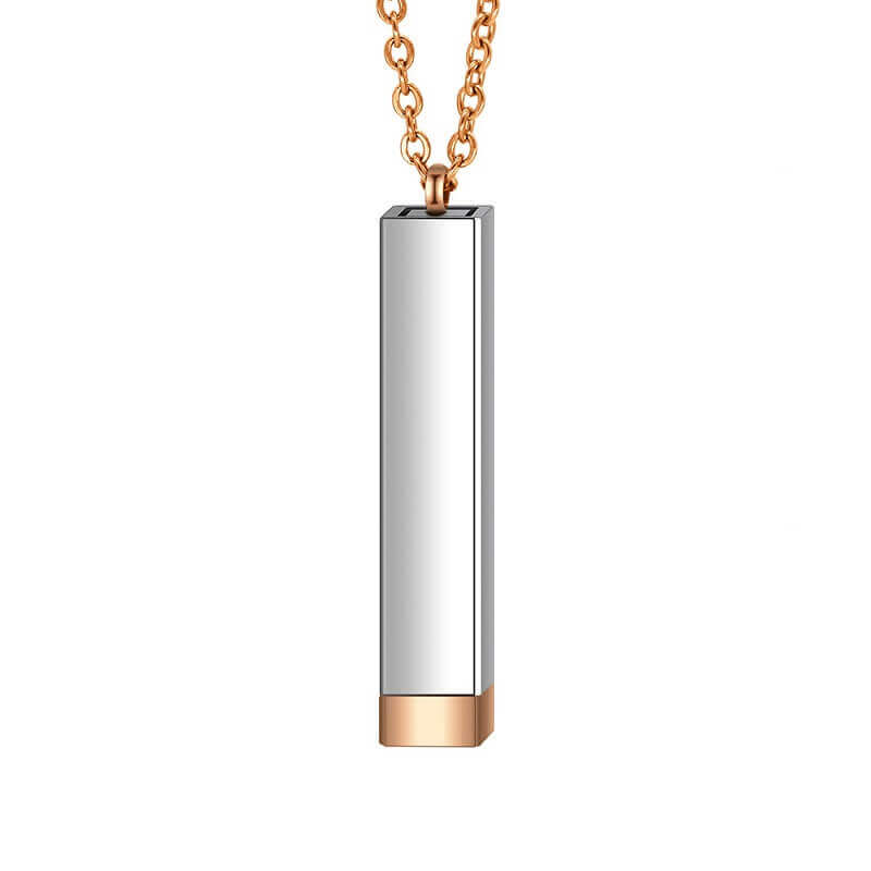 Adjustable 3D Pendant Necklace - Dual Engravings,
