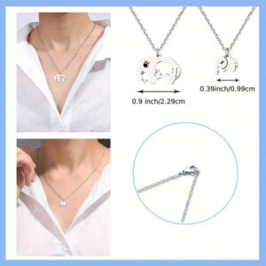 Adorable Mother-Daughter Elephant Necklace Set