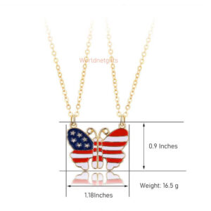 American BFF Butterfly Necklace 2 Pieces