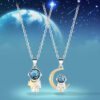 Astronaut Pendant Necklaces Set for BFF Couple