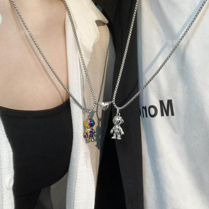 Astronaut Magnetic Distance Necklace