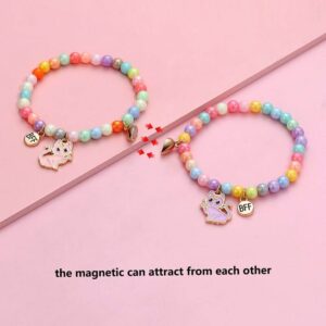 BFF Cat Magnetic Rainbow Bead Bracelet Set
