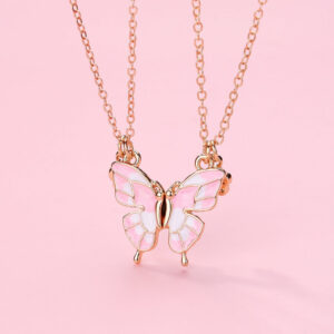 Best Friend Butterfly Magnetic Necklace for Two
