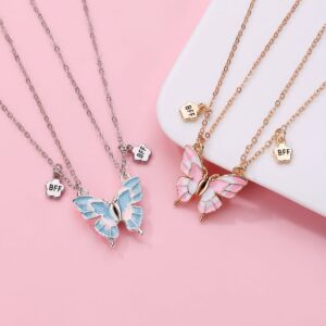 Best Friend Butterfly Magnetic Necklace for Two