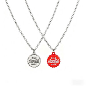 Best Friend Coca-Cola Bottle Cap Necklaces - 2-Pie