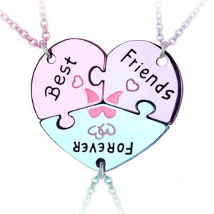 Best Friends Forever Friendship Necklace for 3 Peo
