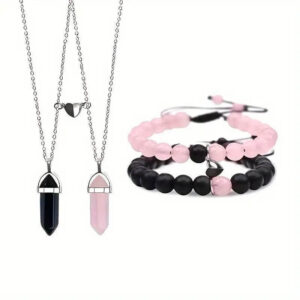 Magnetic Crystal Necklaces and Bracelets Sets