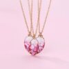 Bling Friendship Heart Magnetic Necklace for 3