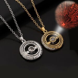 Cosmic Love Foldable Earth Couple Necklaces - 100