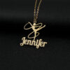 Custom Ballerina Name Necklace - Personalized Deli