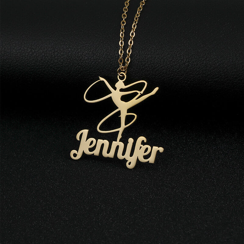 Custom Ballerina Name Necklace - Personalized Deli