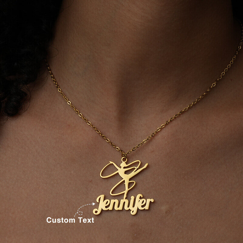 Custom Ballerina Name Necklace - Personalized Deli