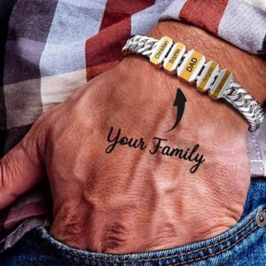 Custom Dad Bracelet with Family Names - Father's D