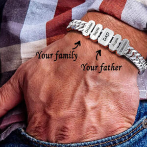 Custom Dad Bracelet with Family Names - Father's D