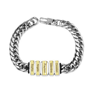 Custom Dad Bracelet with Family Names - Father's D