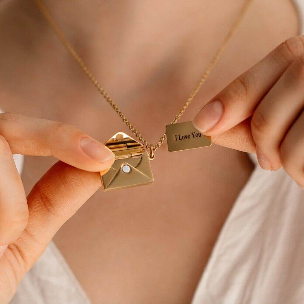 Custom Love Letter Envelope Necklace