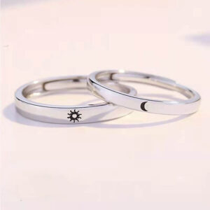 Custom Name Lovers Rings Heart Matching Rings