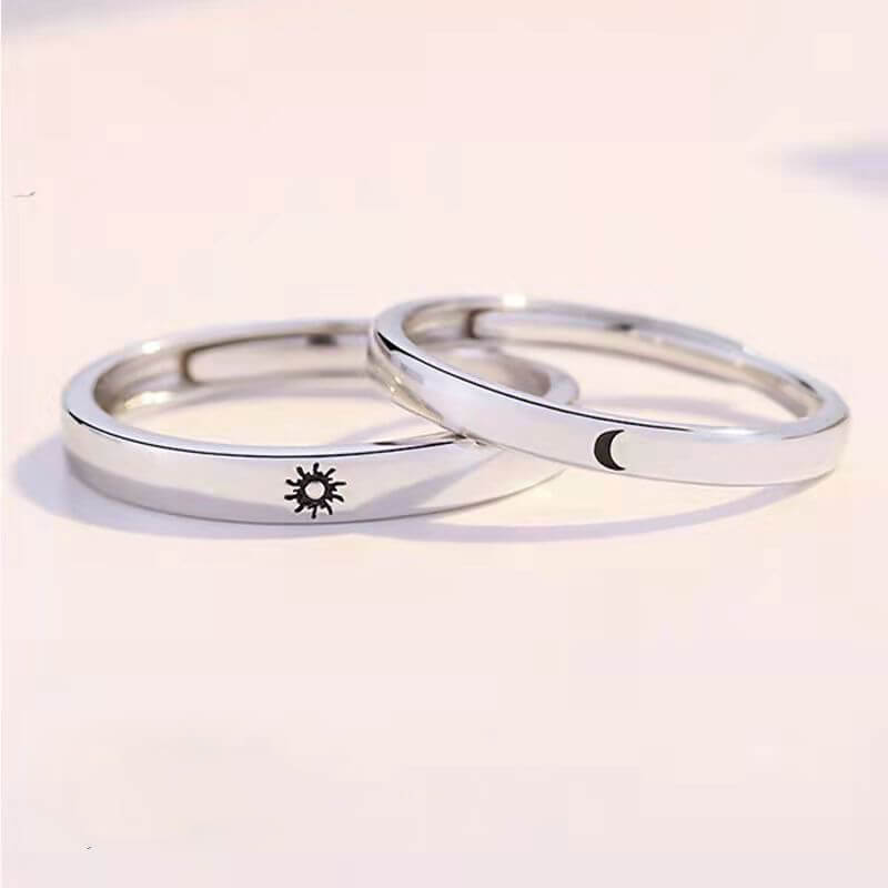 Custom Name Lovers Rings Heart Matching Rings