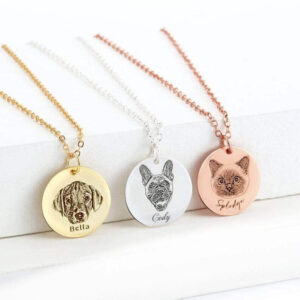 Custom Pet Photo Necklace Engraving | Personalized